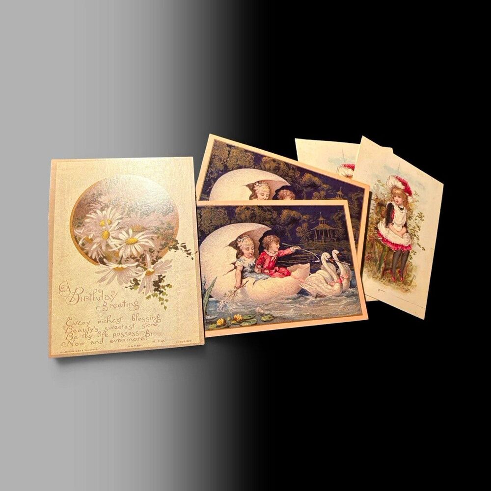 A Sunshine Card Licensed Reprint Greeting Postcards Set of 5 VTG unposted